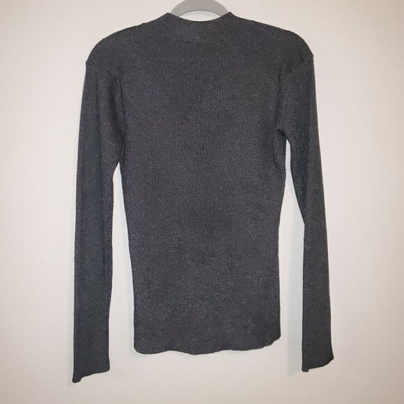 POLES MAISON MONTAGUT GRAY CHARCOAL MIX BLEND SWEATER SIZE LARGE - Picture 4 of 5